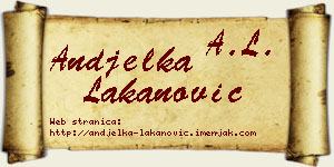 Anđelka Lakanović vizit kartica